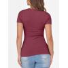 imageANRABESS Women Short Sleeve Crewneck Ribbed Knit Slim Fitted Shirts Summer Tops Basic Tee TShirt Casual Spring 2025 ClothesBurgundy