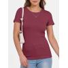 imageANRABESS Women Short Sleeve Crewneck Ribbed Knit Slim Fitted Shirts Summer Tops Basic Tee TShirt Casual Spring 2025 ClothesBurgundy