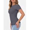 imageANRABESS Women Short Sleeve Crewneck Ribbed Knit Slim Fitted Shirts Summer Tops Basic Tee TShirt Casual Spring 2025 ClothesCharcoal
