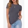 imageANRABESS Women Short Sleeve Crewneck Ribbed Knit Slim Fitted Shirts Summer Tops Basic Tee TShirt Casual Spring 2025 ClothesCharcoal