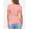 imageANRABESS Women Short Sleeve Crewneck Ribbed Knit Slim Fitted Shirts Summer Tops Basic Tee TShirt Casual Spring 2025 ClothesCoral