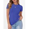 imageANRABESS Women Short Sleeve Crewneck Ribbed Knit Slim Fitted Shirts Summer Tops Basic Tee TShirt Casual Spring 2025 ClothesDeep Blue