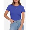 imageANRABESS Women Short Sleeve Crewneck Ribbed Knit Slim Fitted Shirts Summer Tops Basic Tee TShirt Casual Spring 2025 ClothesDeep Blue