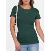 imageANRABESS Women Short Sleeve Crewneck Ribbed Knit Slim Fitted Shirts Summer Tops Basic Tee TShirt Casual Spring 2025 ClothesForest Green