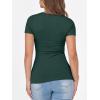 imageANRABESS Women Short Sleeve Crewneck Ribbed Knit Slim Fitted Shirts Summer Tops Basic Tee TShirt Casual Spring 2025 ClothesForest Green