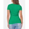 imageANRABESS Women Short Sleeve Crewneck Ribbed Knit Slim Fitted Shirts Summer Tops Basic Tee TShirt Casual Spring 2025 ClothesGreen
