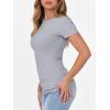 imageANRABESS Women Short Sleeve Crewneck Ribbed Knit Slim Fitted Shirts Summer Tops Basic Tee TShirt Casual Spring 2025 ClothesGrey