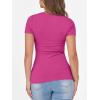 imageANRABESS Women Short Sleeve Crewneck Ribbed Knit Slim Fitted Shirts Summer Tops Basic Tee TShirt Casual Spring 2025 ClothesHot Pink