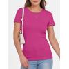 imageANRABESS Women Short Sleeve Crewneck Ribbed Knit Slim Fitted Shirts Summer Tops Basic Tee TShirt Casual Spring 2025 ClothesHot Pink