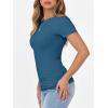 imageANRABESS Women Short Sleeve Crewneck Ribbed Knit Slim Fitted Shirts Summer Tops Basic Tee TShirt Casual Spring 2025 ClothesIndigo
