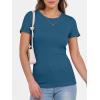 imageANRABESS Women Short Sleeve Crewneck Ribbed Knit Slim Fitted Shirts Summer Tops Basic Tee TShirt Casual Spring 2025 ClothesIndigo