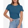 imageANRABESS Women Short Sleeve Crewneck Ribbed Knit Slim Fitted Shirts Summer Tops Basic Tee TShirt Casual Spring 2025 ClothesIndigo