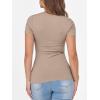 imageANRABESS Women Short Sleeve Crewneck Ribbed Knit Slim Fitted Shirts Summer Tops Basic Tee TShirt Casual Spring 2025 ClothesKhaki