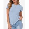 imageANRABESS Women Short Sleeve Crewneck Ribbed Knit Slim Fitted Shirts Summer Tops Basic Tee TShirt Casual Spring 2025 ClothesLight Blue