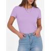 imageANRABESS Women Short Sleeve Crewneck Ribbed Knit Slim Fitted Shirts Summer Tops Basic Tee TShirt Casual Spring 2025 ClothesLight Purple