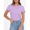 imageANRABESS Women Short Sleeve Crewneck Ribbed Knit Slim Fitted Shirts Summer Tops Basic Tee TShirt Casual Spring 2025 ClothesLight Purple