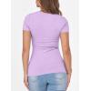 imageANRABESS Women Short Sleeve Crewneck Ribbed Knit Slim Fitted Shirts Summer Tops Basic Tee TShirt Casual Spring 2025 ClothesLight Purple