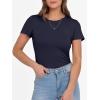 imageANRABESS Women Short Sleeve Crewneck Ribbed Knit Slim Fitted Shirts Summer Tops Basic Tee TShirt Casual Spring 2025 ClothesNavy Blue