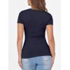 imageANRABESS Women Short Sleeve Crewneck Ribbed Knit Slim Fitted Shirts Summer Tops Basic Tee TShirt Casual Spring 2025 ClothesNavy Blue