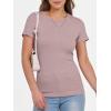 imageANRABESS Women Short Sleeve Crewneck Ribbed Knit Slim Fitted Shirts Summer Tops Basic Tee TShirt Casual Spring 2025 ClothesNutmeg