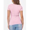 imageANRABESS Women Short Sleeve Crewneck Ribbed Knit Slim Fitted Shirts Summer Tops Basic Tee TShirt Casual Spring 2025 ClothesPink