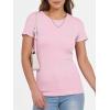 imageANRABESS Women Short Sleeve Crewneck Ribbed Knit Slim Fitted Shirts Summer Tops Basic Tee TShirt Casual Spring 2025 ClothesPink