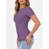 imageANRABESS Women Short Sleeve Crewneck Ribbed Knit Slim Fitted Shirts Summer Tops Basic Tee TShirt Casual Spring 2025 ClothesPurple