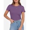 imageANRABESS Women Short Sleeve Crewneck Ribbed Knit Slim Fitted Shirts Summer Tops Basic Tee TShirt Casual Spring 2025 ClothesPurple