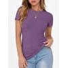 imageANRABESS Women Short Sleeve Crewneck Ribbed Knit Slim Fitted Shirts Summer Tops Basic Tee TShirt Casual Spring 2025 ClothesPurple