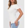 imageANRABESS Women Short Sleeve Crewneck Ribbed Knit Slim Fitted Shirts Summer Tops Basic Tee TShirt Casual Spring 2025 ClothesWhite