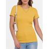imageANRABESS Women Short Sleeve Crewneck Ribbed Knit Slim Fitted Shirts Summer Tops Basic Tee TShirt Casual Spring 2025 ClothesYellow