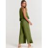 imageANRABESS Women Summer 2 Piece Outfits Sleeveless Tank Crop Top Wide Leg Pants Linen Jumpsuits Lounge Matching Beach SetsArmy Green