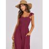 imageANRABESS Women Summer Casual Dressy Sleeveless Smocked Wide Leg Linen Jumpsuits Rompers 2025 Trendy Travel Outfit PocketDeep Red