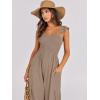 imageANRABESS Women Summer Casual Dressy Sleeveless Smocked Wide Leg Linen Jumpsuits Rompers 2025 Trendy Travel Outfit PocketLight Brown