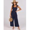 imageANRABESS Women Summer Casual Dressy Sleeveless Smocked Wide Leg Linen Jumpsuits Rompers 2025 Trendy Travel Outfit PocketNavy Blue
