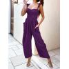 imageANRABESS Women Summer Casual Dressy Sleeveless Smocked Wide Leg Linen Jumpsuits Rompers 2025 Trendy Travel Outfit PocketPurple