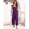 imageANRABESS Women Summer Casual Dressy Sleeveless Smocked Wide Leg Linen Jumpsuits Rompers 2025 Trendy Travel Outfit PocketPurple