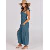 imageANRABESS Women Summer Casual Dressy Sleeveless Smocked Wide Leg Linen Jumpsuits Rompers 2025 Trendy Travel Outfit PocketTeal