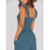 imageANRABESS Women Summer Casual Dressy Sleeveless Smocked Wide Leg Linen Jumpsuits Rompers 2025 Trendy Travel Outfit PocketTeal