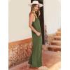 imageANRABESS Women Summer Casual Sleeveless Spaghetti Strap Boho Wide Leg Jumpsuits Rompers Dressy 2025 Trendy Outfits ClothesArmygreen