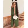imageANRABESS Women Summer Casual Sleeveless Spaghetti Strap Boho Wide Leg Jumpsuits Rompers Dressy 2025 Trendy Outfits ClothesArmygreen