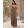 imageANRABESS Women Summer Casual Sleeveless Spaghetti Strap Boho Wide Leg Jumpsuits Rompers Dressy 2025 Trendy Outfits ClothesBrown