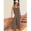imageANRABESS Women Summer Casual Sleeveless Spaghetti Strap Boho Wide Leg Jumpsuits Rompers Dressy 2025 Trendy Outfits ClothesBrown