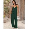 imageANRABESS Women Summer Casual Sleeveless Spaghetti Strap Boho Wide Leg Jumpsuits Rompers Dressy 2025 Trendy Outfits ClothesDeep Green
