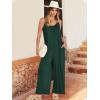 imageANRABESS Women Summer Casual Sleeveless Spaghetti Strap Boho Wide Leg Jumpsuits Rompers Dressy 2025 Trendy Outfits ClothesDeep Green