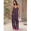 imageANRABESS Women Summer Casual Sleeveless Spaghetti Strap Boho Wide Leg Jumpsuits Rompers Dressy 2025 Trendy Outfits ClothesFloral Purple