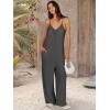 imageANRABESS Women Summer Casual Sleeveless Spaghetti Strap Boho Wide Leg Jumpsuits Rompers Dressy 2025 Trendy Outfits ClothesGrey