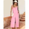 imageANRABESS Women Summer Casual Sleeveless Spaghetti Strap Boho Wide Leg Jumpsuits Rompers Dressy 2025 Trendy Outfits ClothesPink