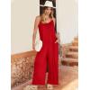 imageANRABESS Women Summer Casual Sleeveless Spaghetti Strap Boho Wide Leg Jumpsuits Rompers Dressy 2025 Trendy Outfits ClothesRed