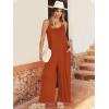 imageANRABESS Women Summer Casual Sleeveless Spaghetti Strap Boho Wide Leg Jumpsuits Rompers Dressy 2025 Trendy Outfits ClothesRust